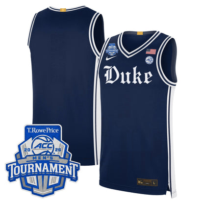 Men's Duke Blue Devils 2026 ACC Conference Tournament Champions Basketball Jersey - All Stitched