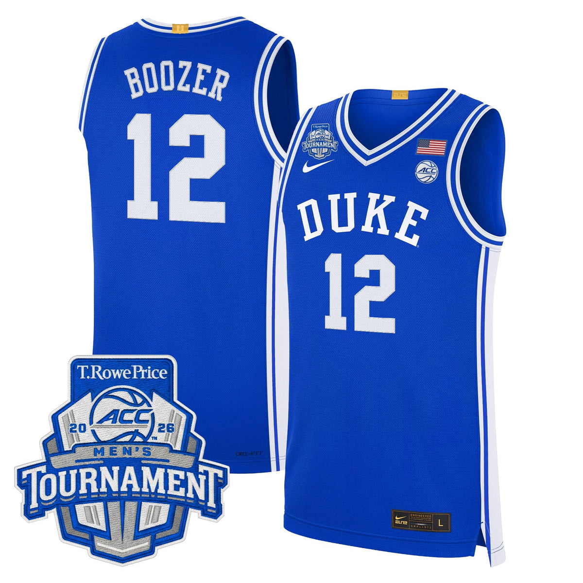 Men's Duke Blue Devils 2026 ACC Conference Tournament Champions Basketball Jersey - All Stitched