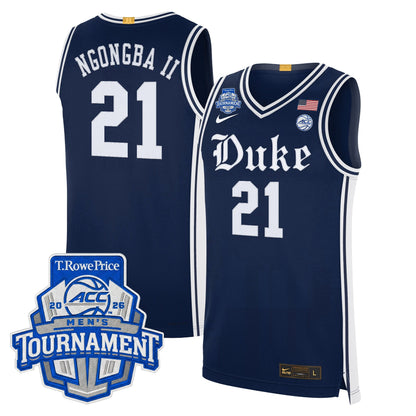 Men's Duke Blue Devils 2026 ACC Conference Tournament Champions Basketball Jersey - All Stitched