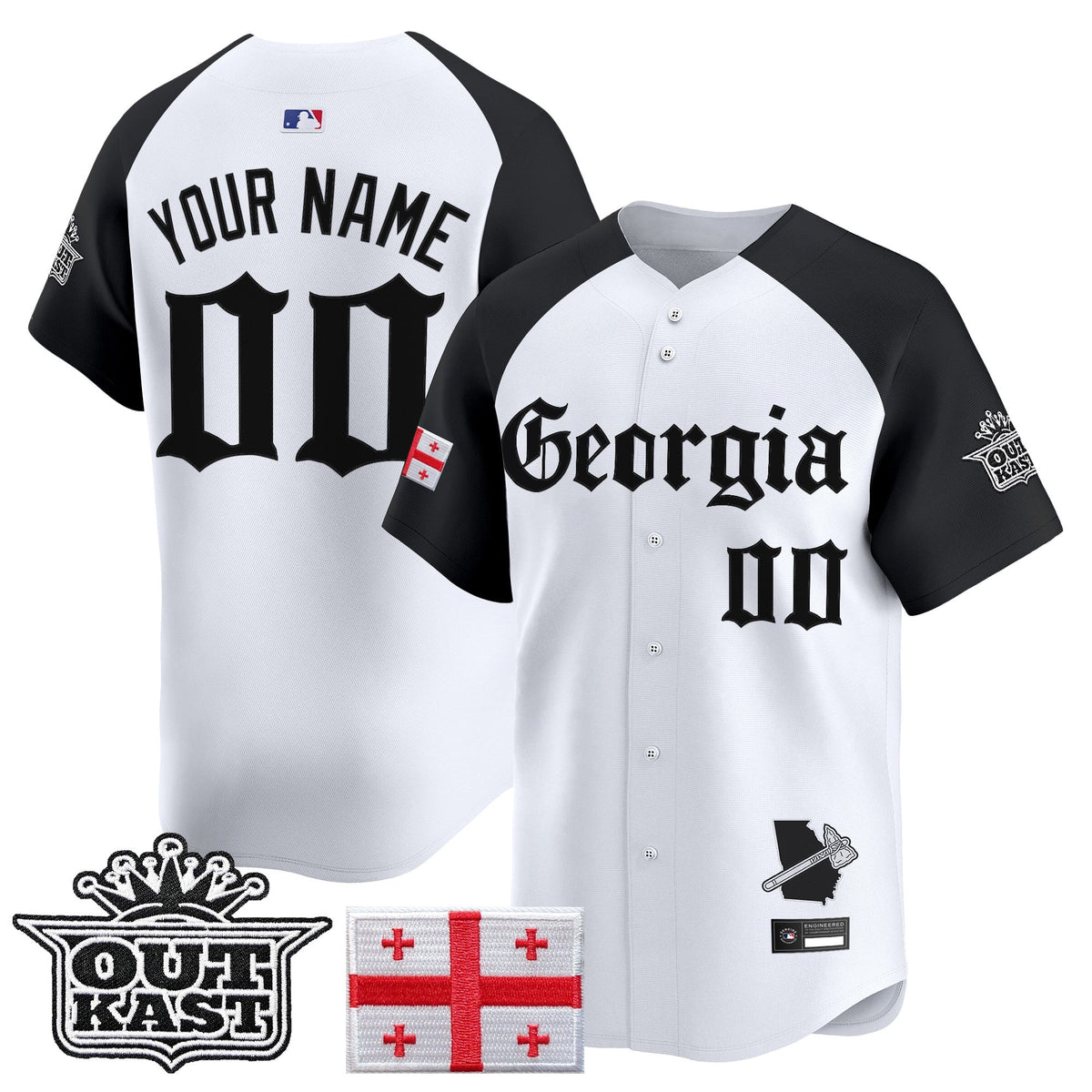 Atlanta Braves 'Georgia x Outkast Gothic Edition' Vapor Premier Limited Custom Jersey - All Stitched