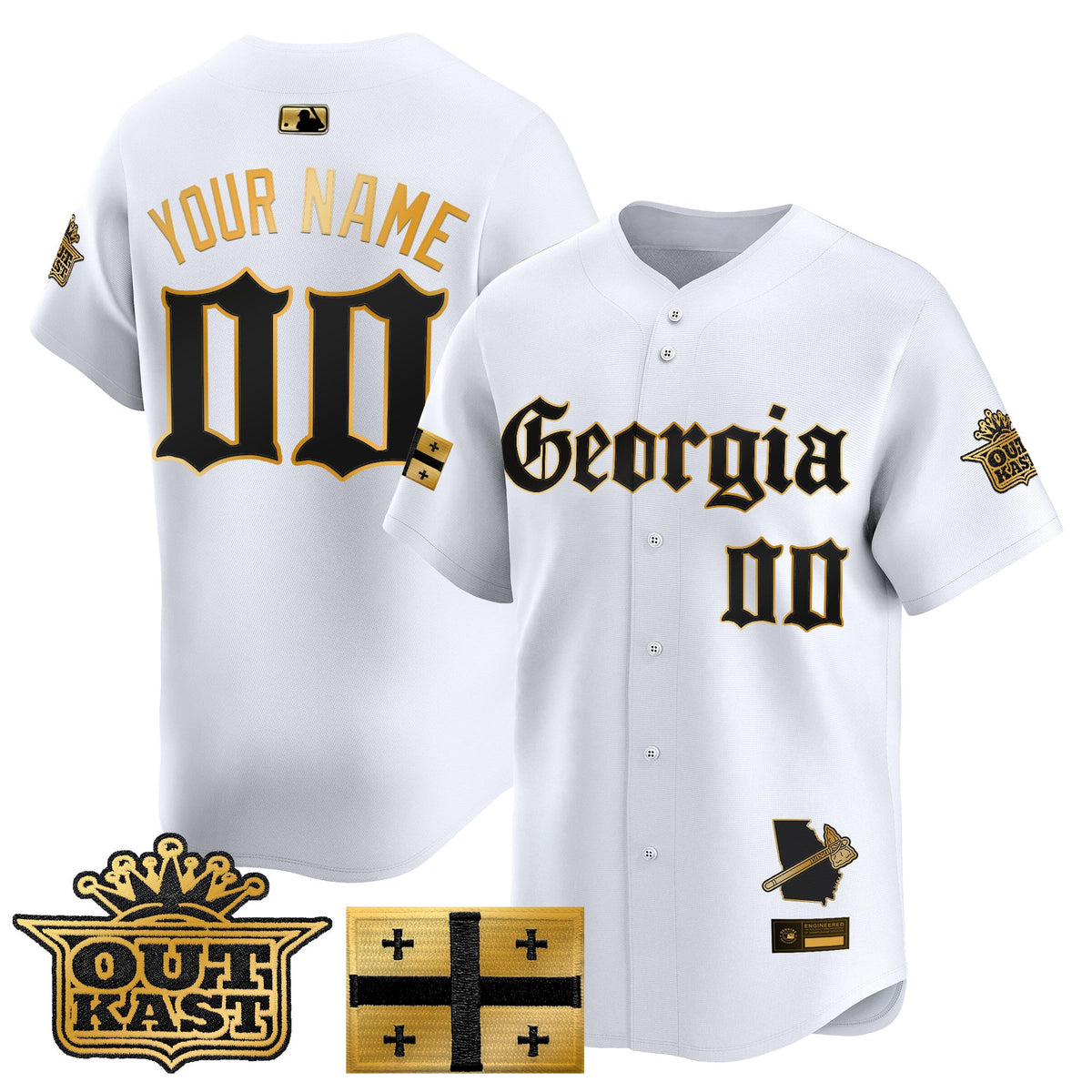 Atlanta Braves 'Georgia x Outkast Gothic Edition' Vapor Premier Limited Custom Jersey - All Stitched