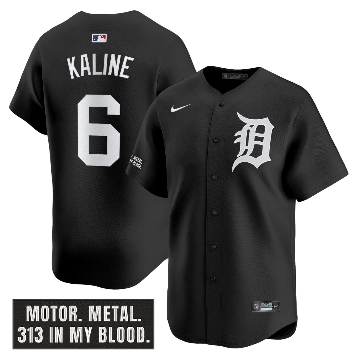 Men's Detroit Tigers 'Motor Gothic Edition' Vapor Premier Limited Jersey - All Stitched