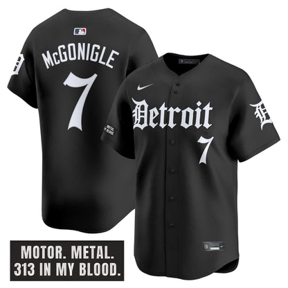 Men's Detroit Tigers 'Motor Gothic Edition' Vapor Premier Limited Jersey - All Stitched