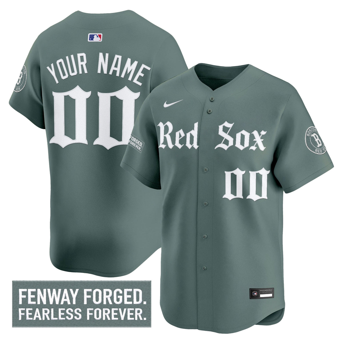 Boston Red Sox 'Gothic Edition' Vapor Premier Limited Custom Jersey - All Stitched