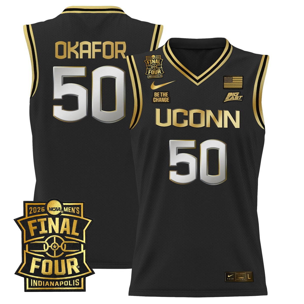 Men's UConn Huskies 2026 Final Four Patch Basketball Jersey - All Stitched