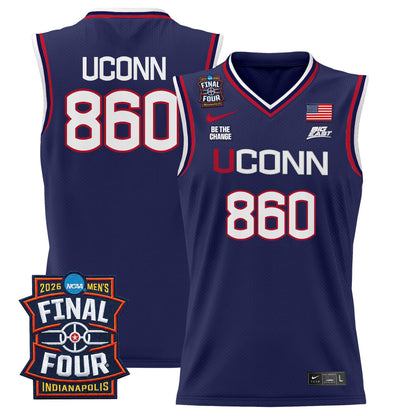 Men's UConn Huskies 2026 Final Four Patch Basketball Jersey - All Stitched