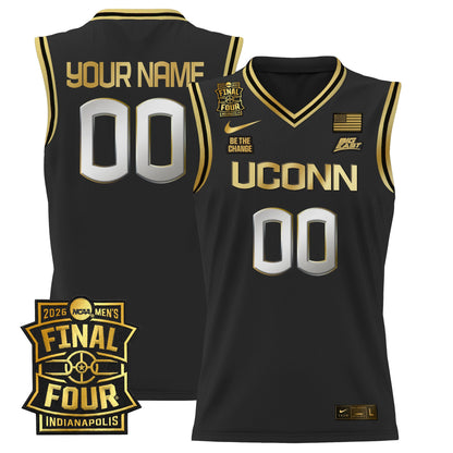 UConn Huskies 2026 Final Four Patch Custom Basketball Jersey - All Stitched
