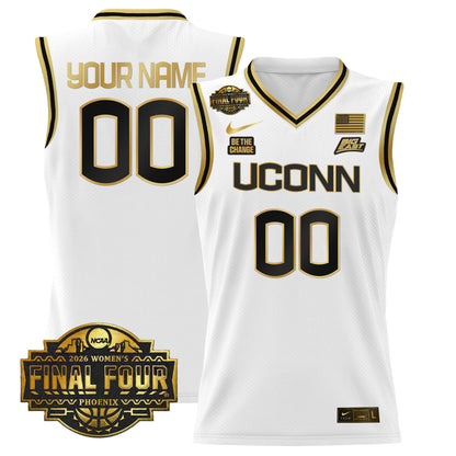 UConn Huskies 2026 Women's Tournament Final Four Custom Basketball Jersey - All Stitched