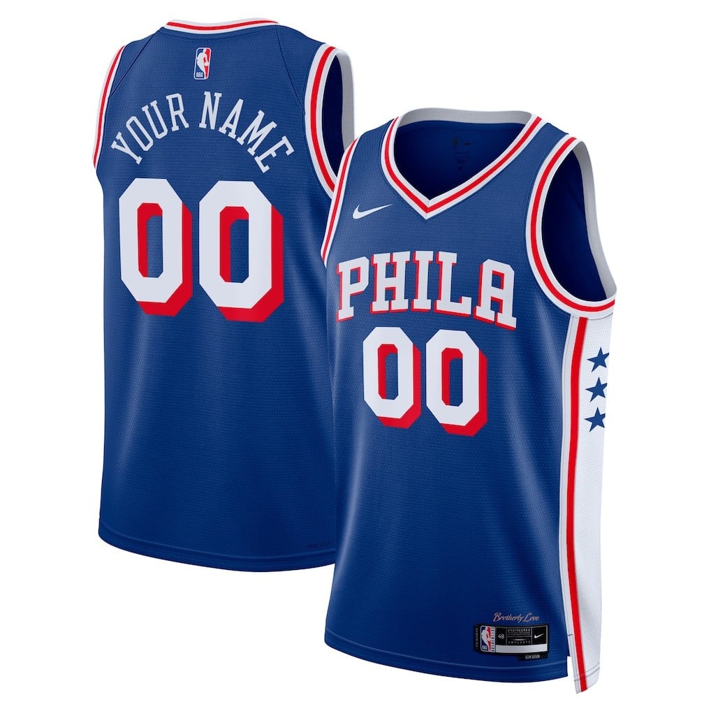 Philadelphia 76ers Swingman Custom Jersey - All Stitched