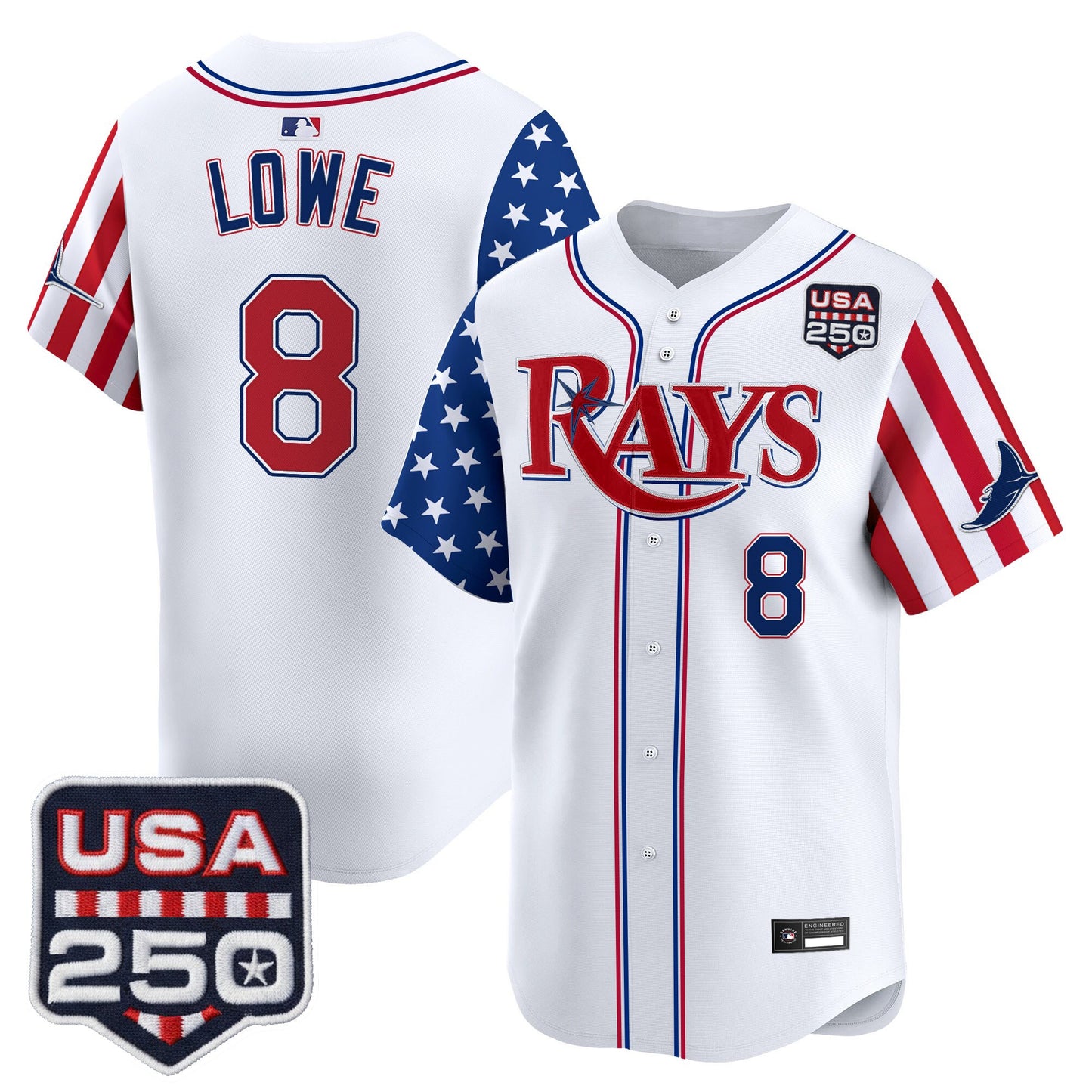 Tampa Bay Rays "America 250 Edition" Vapor Premier Limited Jersey - All Stitched