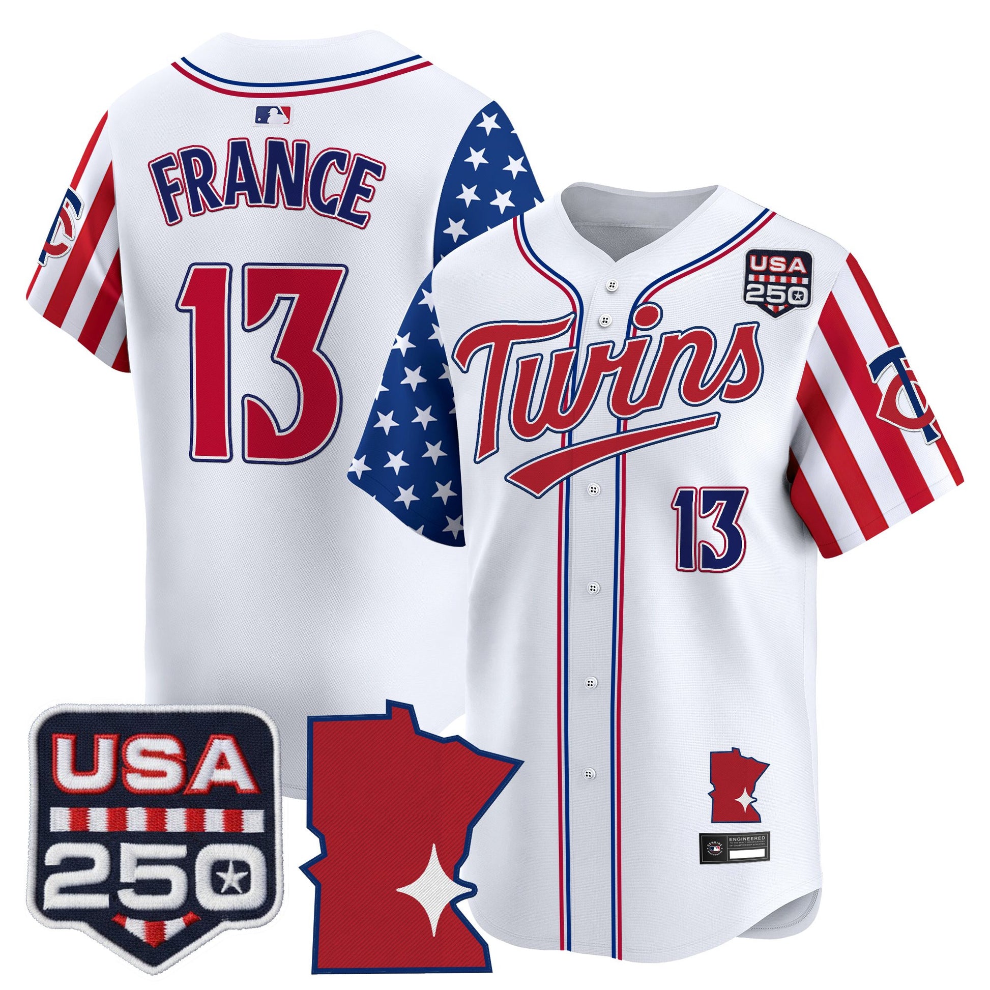 Minnesota Twins "America 250 Edition" Vapor Premier Limited Jersey - All Stitched