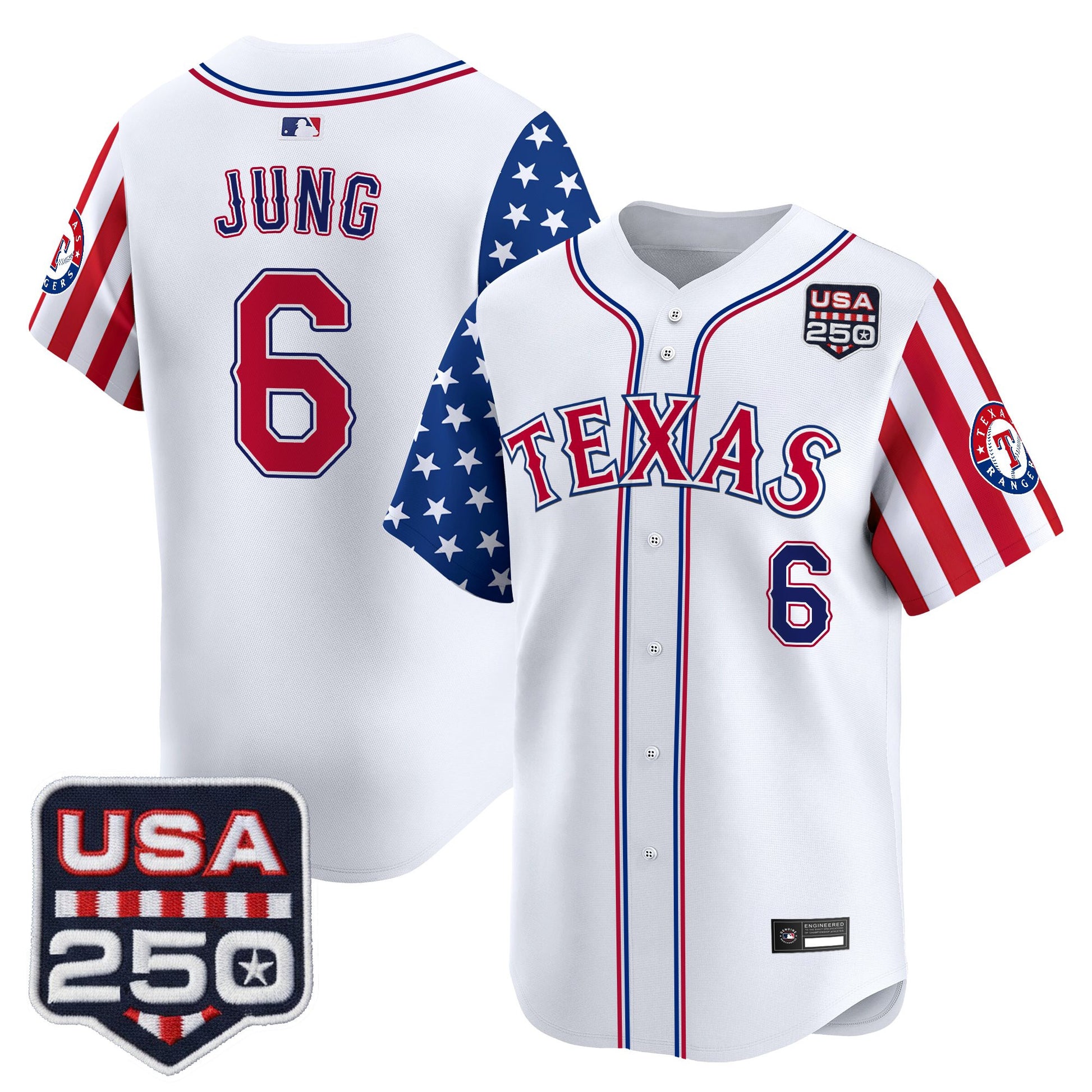 Texas Rangers "America 250 Edition" Vapor Premier Limited Jersey - All Stitched