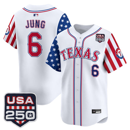 Texas Rangers "America 250 Edition" Vapor Premier Limited Jersey - All Stitched