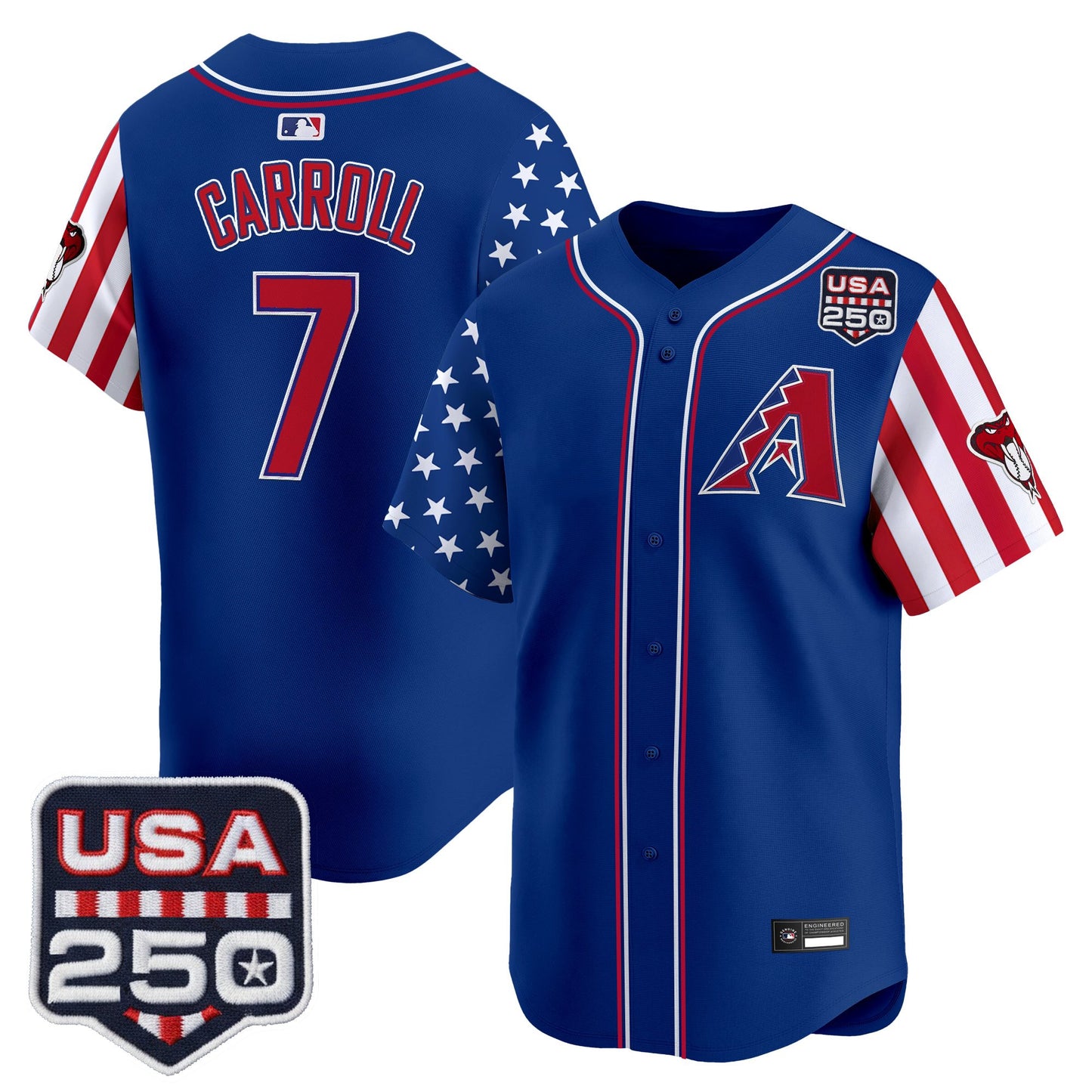 Arizona Diamondbacks "America 250 Edition" Vapor Premier Limited Jersey - All Stitched