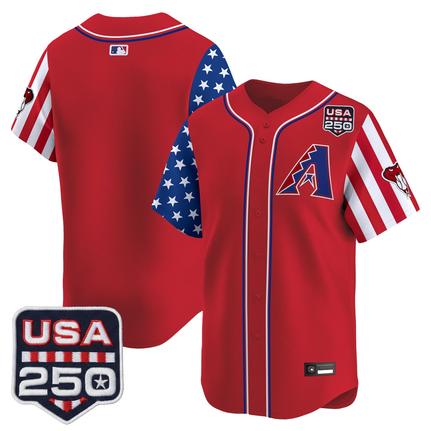 Arizona Diamondbacks "America 250 Edition" Vapor Premier Limited Jersey - All Stitched