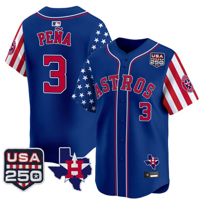 Houston Astros "America 250 Edition" Vapor Premier Limited Jersey - All Stitched