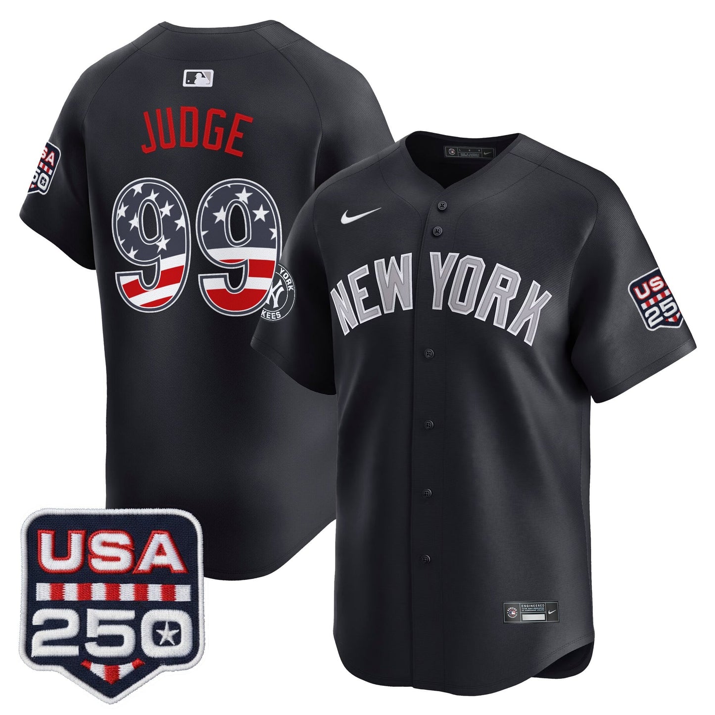 Men's New York Yankees USA 250 Fourth of July Vapor Premier Limited Jersey - All Stitched