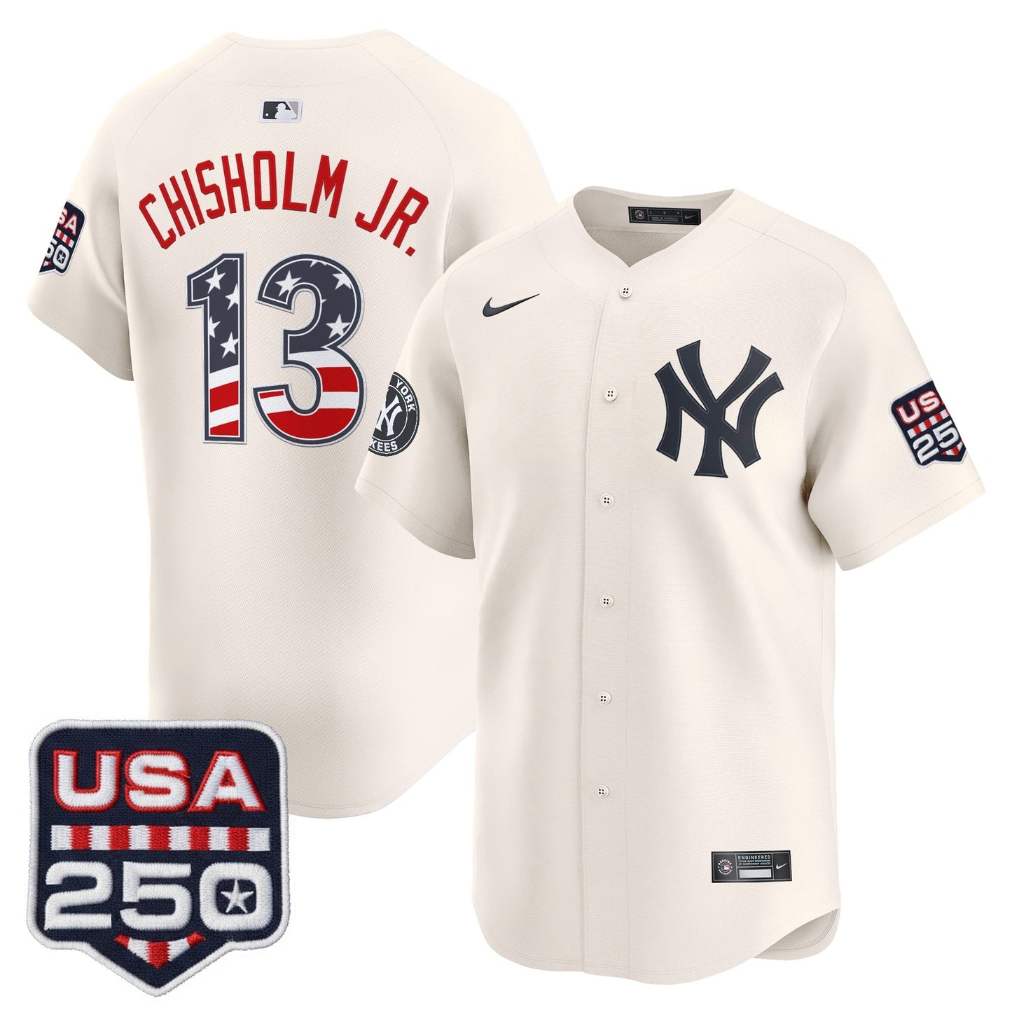 Men's New York Yankees USA 250 Fourth of July Vapor Premier Limited Jersey - All Stitched