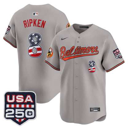 Baltimore Orioles USA 250 Fourth of July Vapor Premier Limited Jersey - All Stitched
