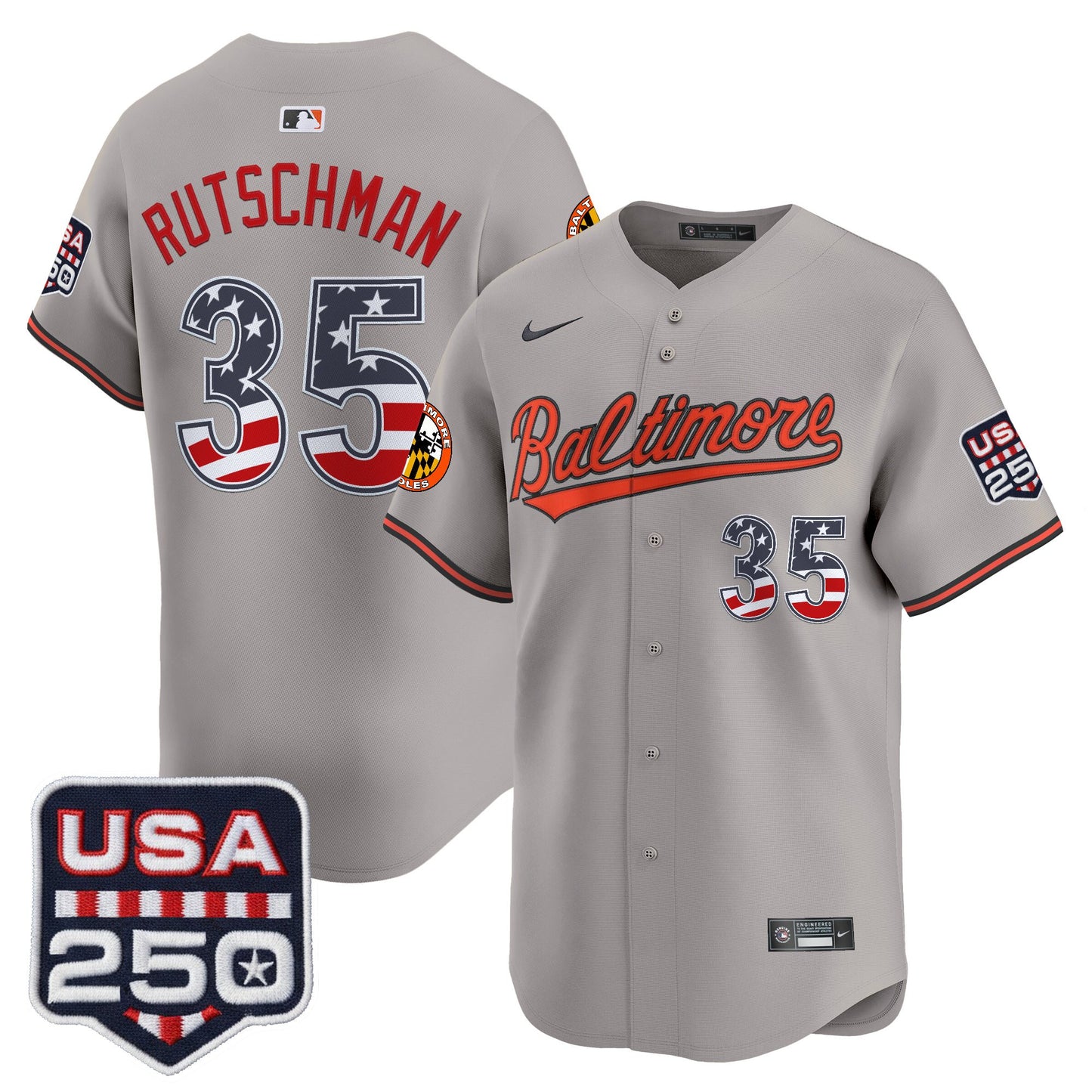 Baltimore Orioles USA 250 Fourth of July Vapor Premier Limited Jersey - All Stitched