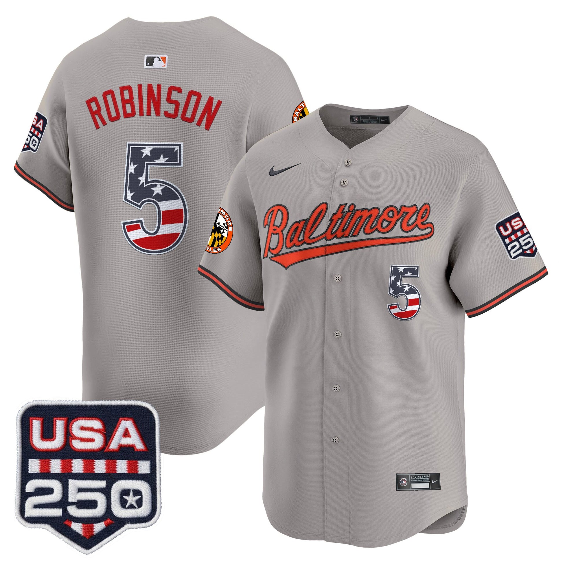 Baltimore Orioles USA 250 Fourth of July Vapor Premier Limited Jersey - All Stitched