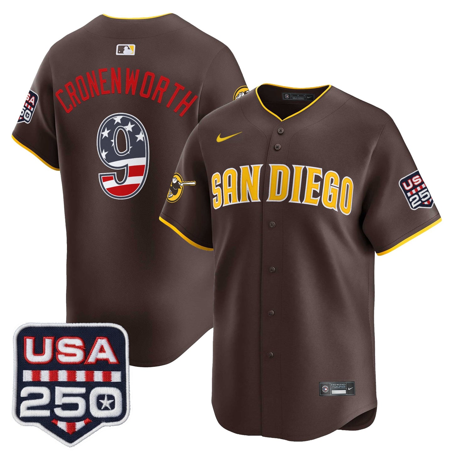 San Diego Padres USA 250 Fourth of July Vapor Premier Limited Jersey - All Stitched