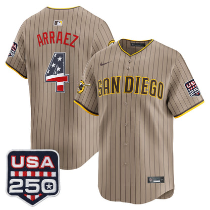 San Diego Padres USA 250 Fourth of July Vapor Premier Limited Jersey - All Stitched