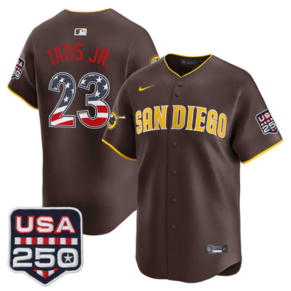 San Diego Padres USA 250 Fourth of July Vapor Premier Limited Jersey - All Stitched