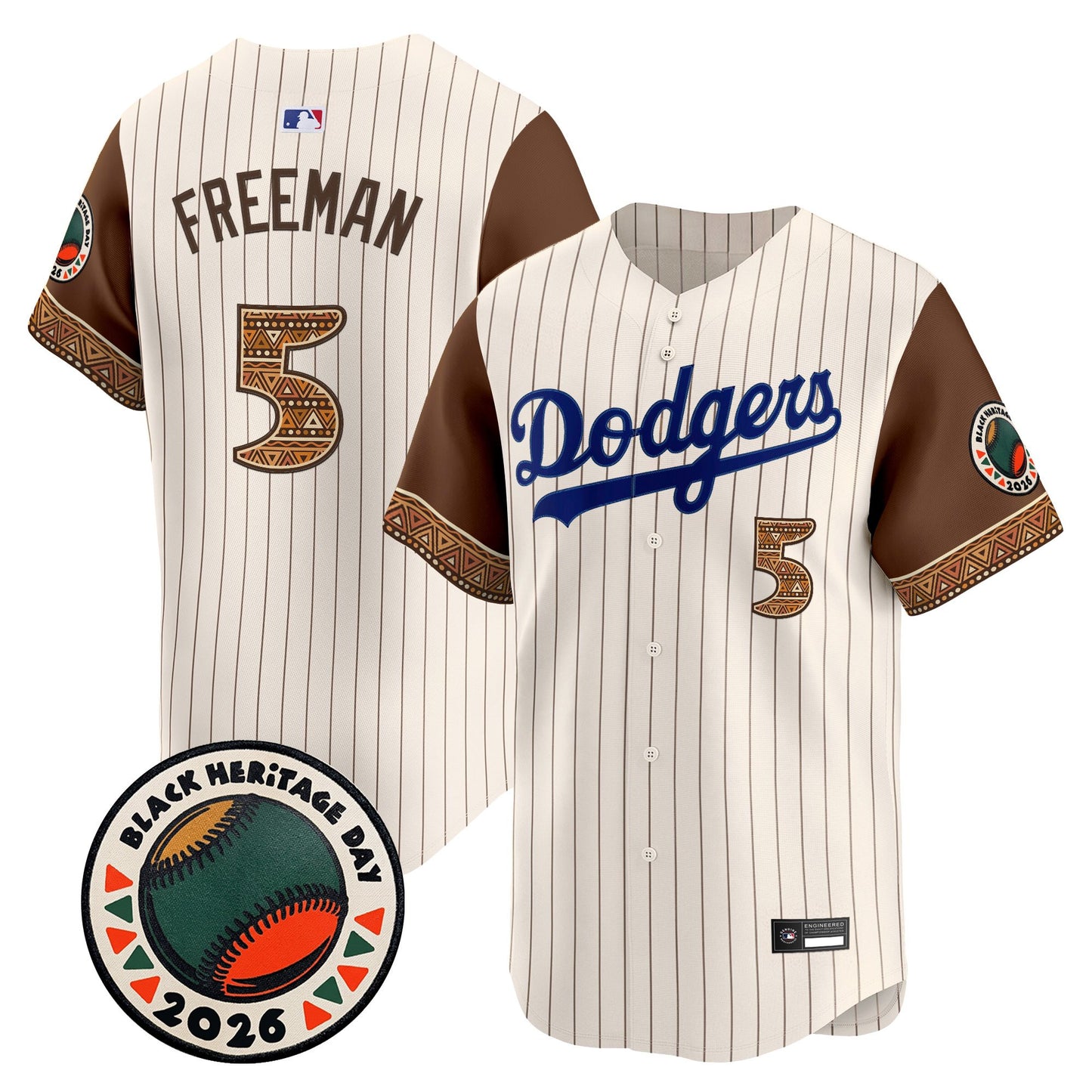 Los Angeles Dodgers 2026 Black Heritage Day Vapor Premier Limited Jersey - Stitched