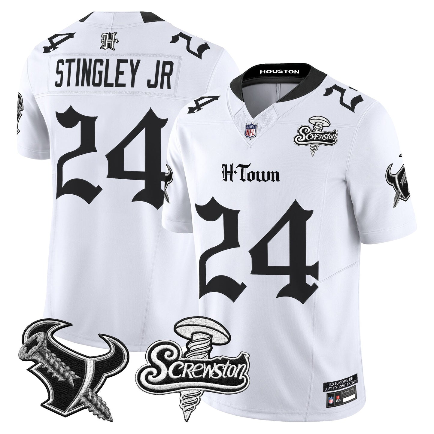 Houston Texans DJ Screw Vapor Limited Jersey - Gothic Edition - All Stitched