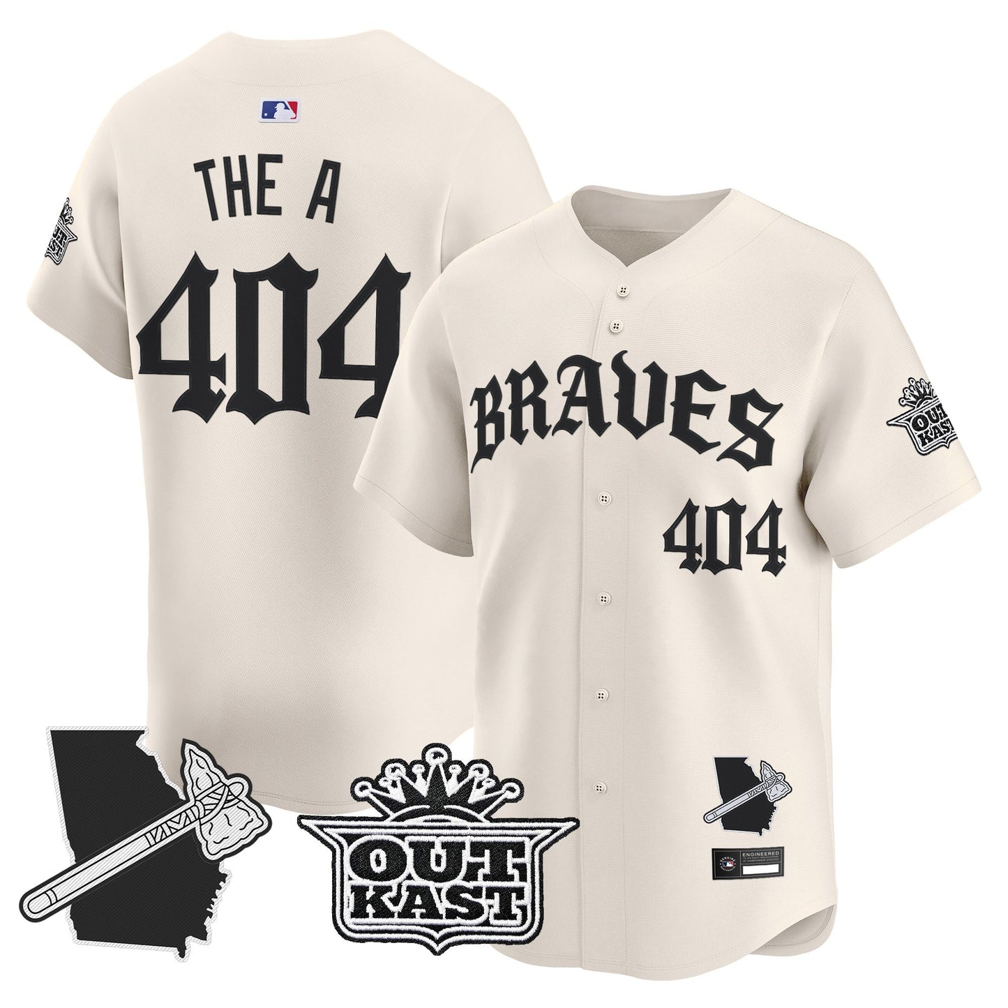  Atlanta Braves 'Old English Edition' Vapor Premier Limited Jersey - All Stitched