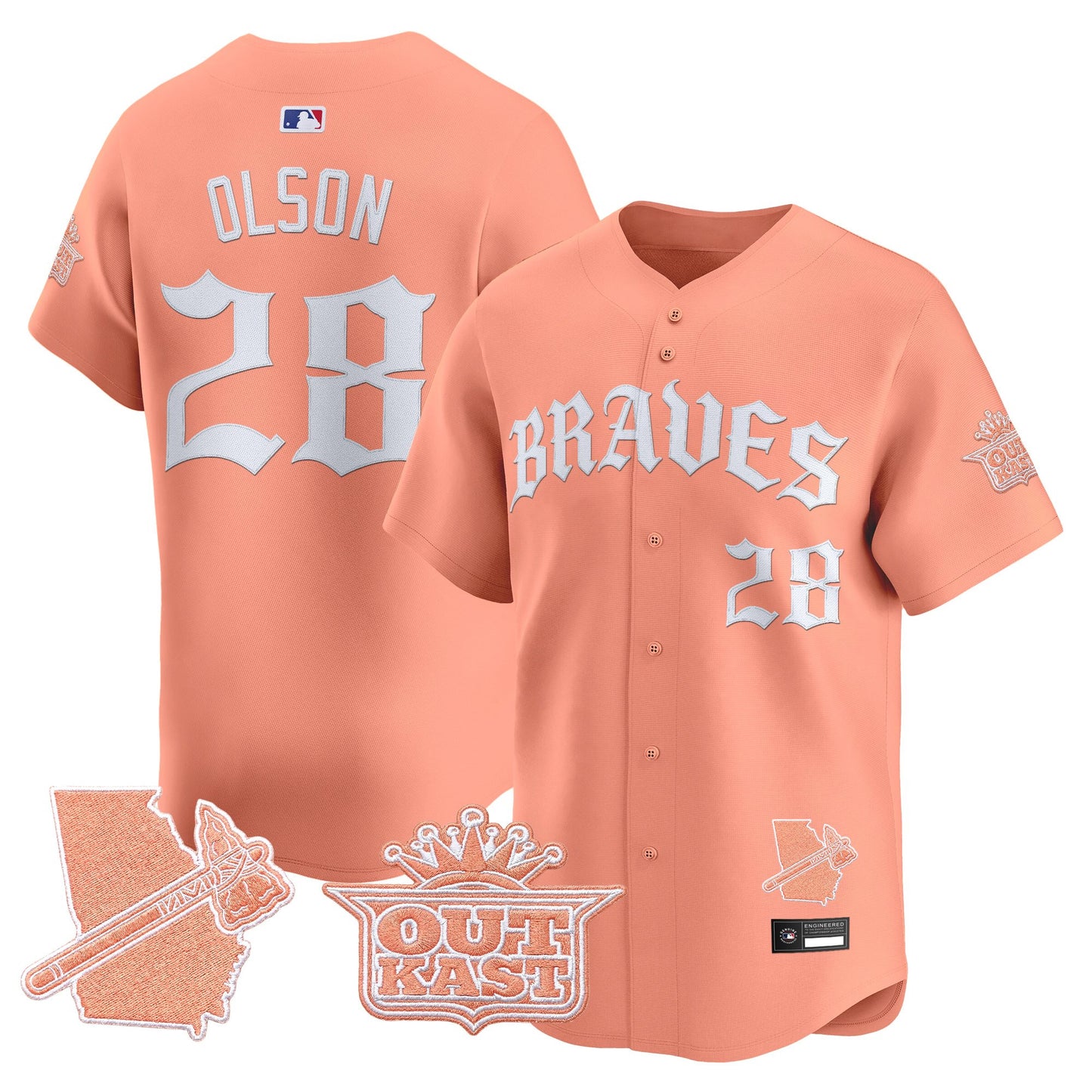  Atlanta Braves 'Old English Edition' Vapor Premier Limited Jersey - All Stitched