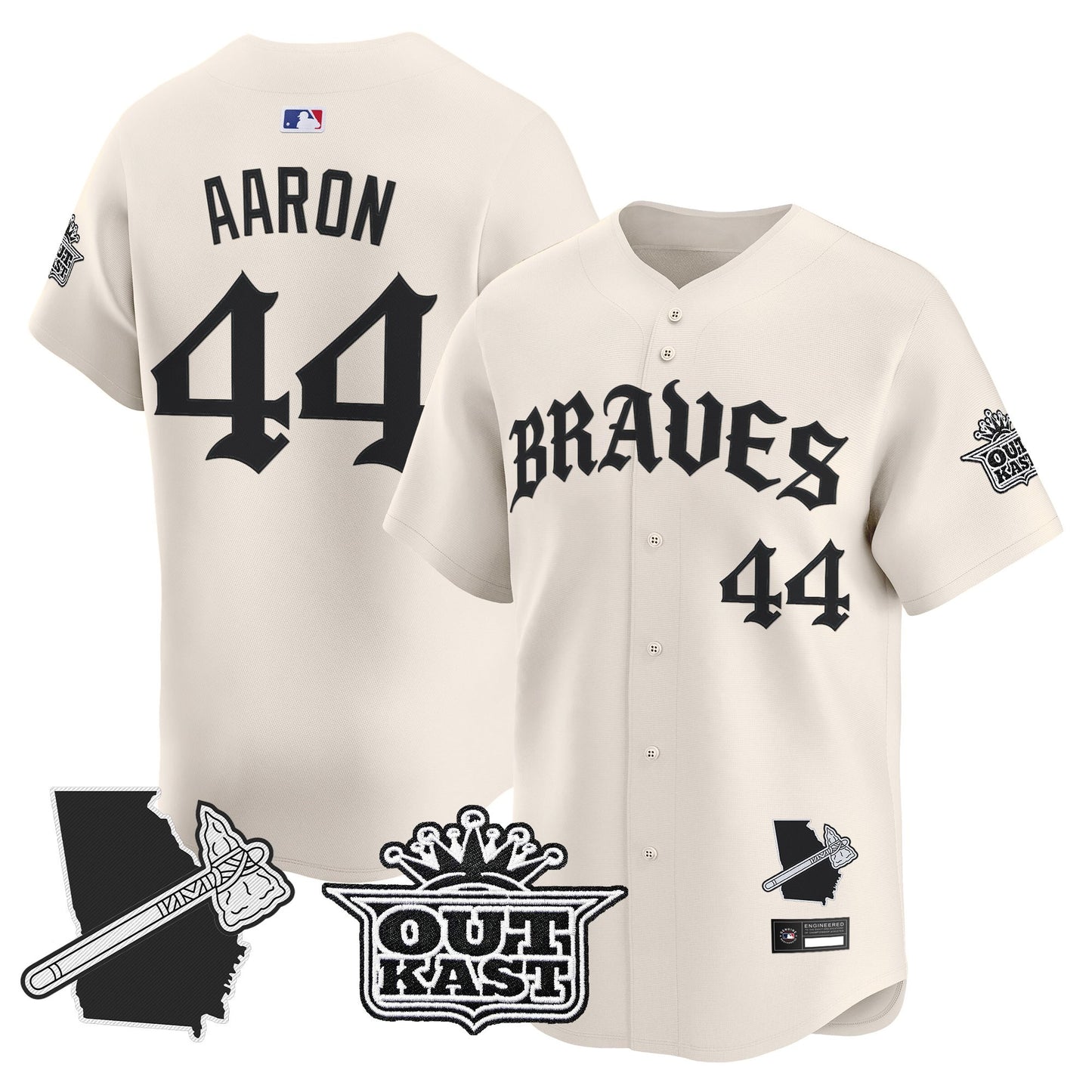  Atlanta Braves 'Old English Edition' Vapor Premier Limited Jersey - All Stitched