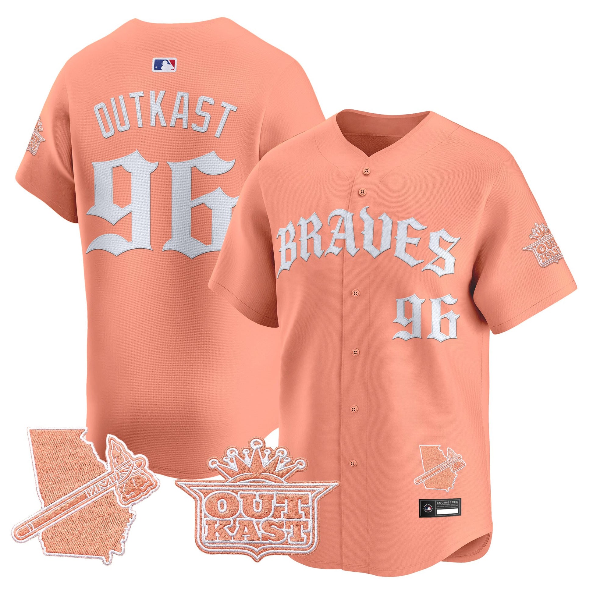  Atlanta Braves 'Old English Edition' Vapor Premier Limited Jersey - All Stitched