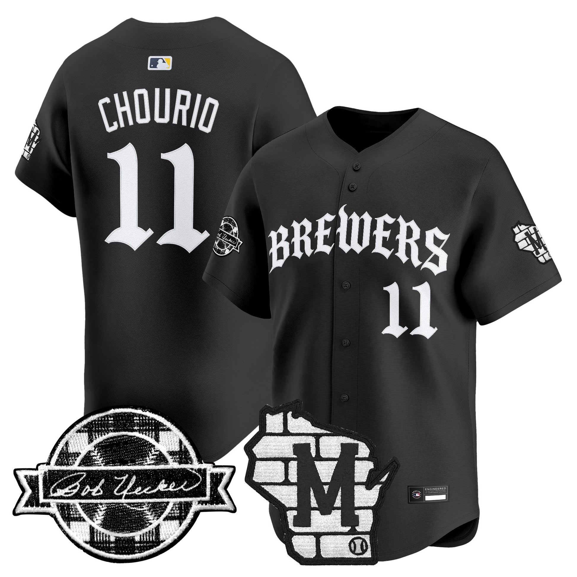 Milwaukee Brewers 'Old English Edition' Vapor Premier Limited Jersey - All Stitched