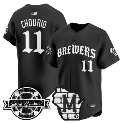 Milwaukee Brewers 'Old English Edition' Vapor Premier Limited Jersey - All Stitched
