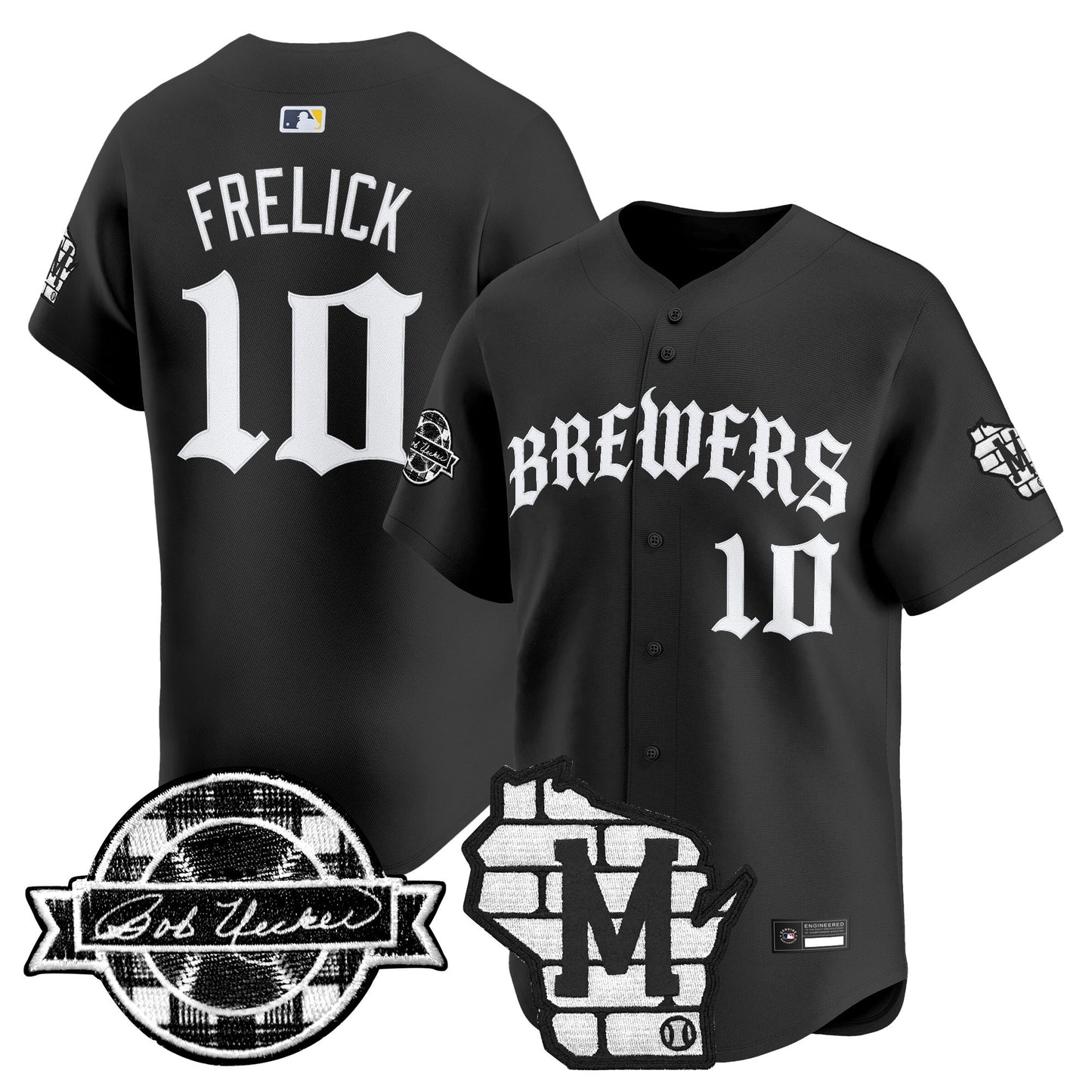 Milwaukee Brewers 'Old English Edition' Vapor Premier Limited Jersey - All Stitched