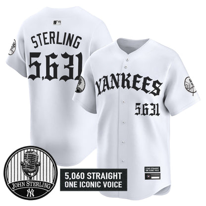 New York Yankees 'Old English Edition' Vapor Premier Limited Jersey - John Sterling Patch - All Stitched