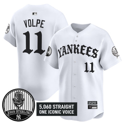 New York Yankees 'Old English Edition' Vapor Premier Limited Jersey - John Sterling Patch - All Stitched