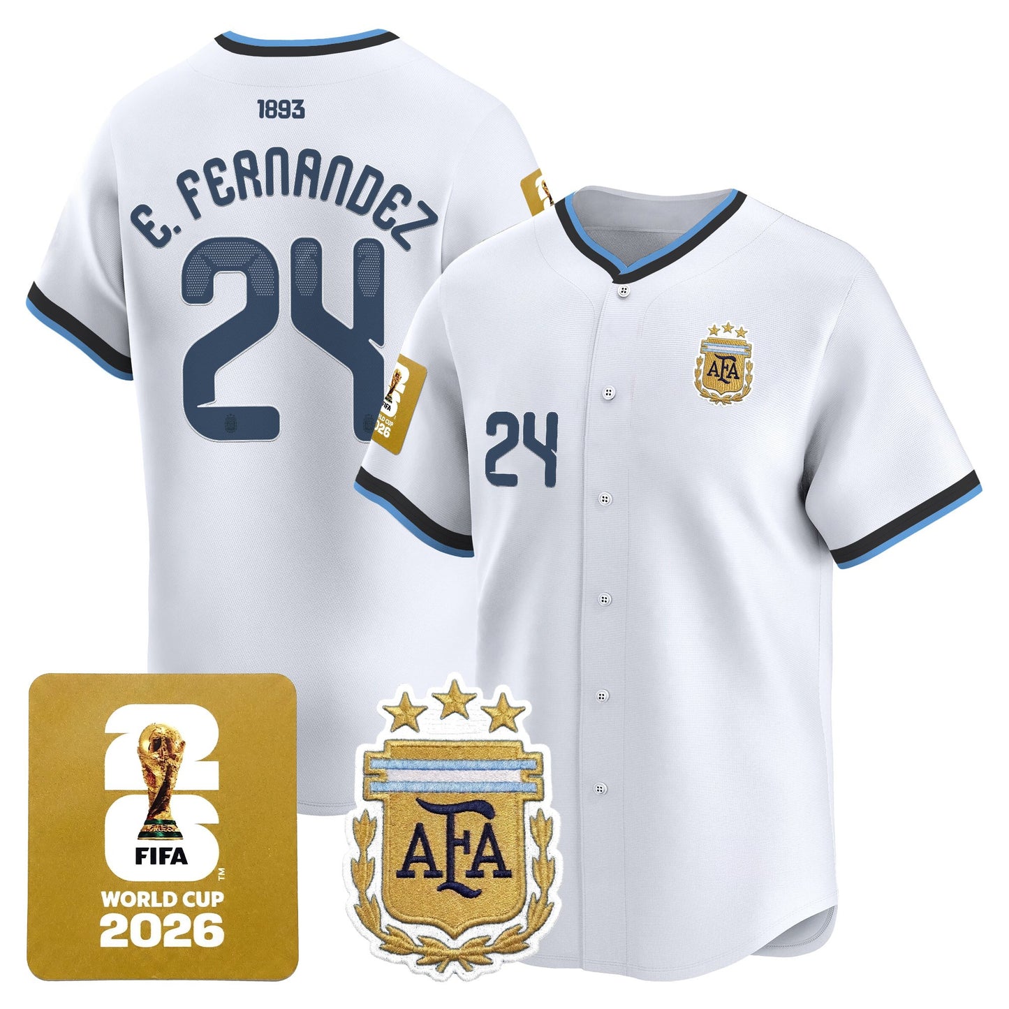  Argentina 2026 Vapor Baseball Jersey - All Stitched