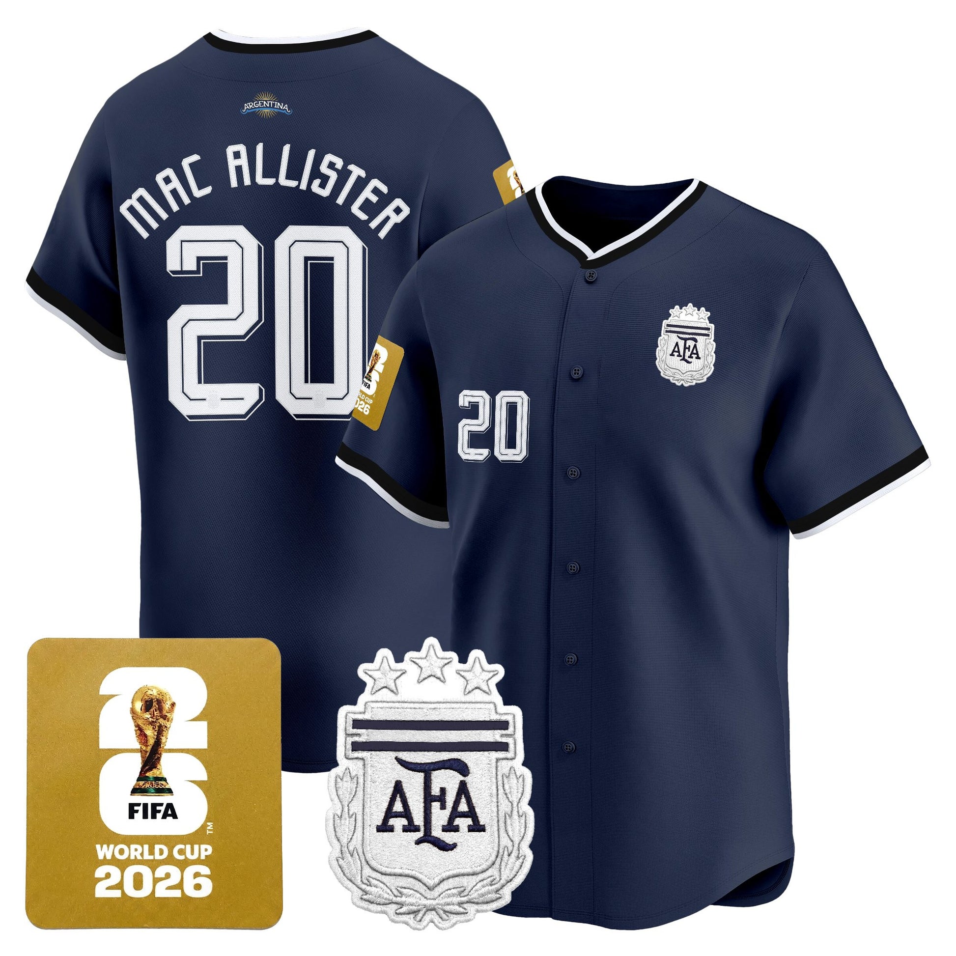  Argentina 2026 Vapor Baseball Jersey - All Stitched