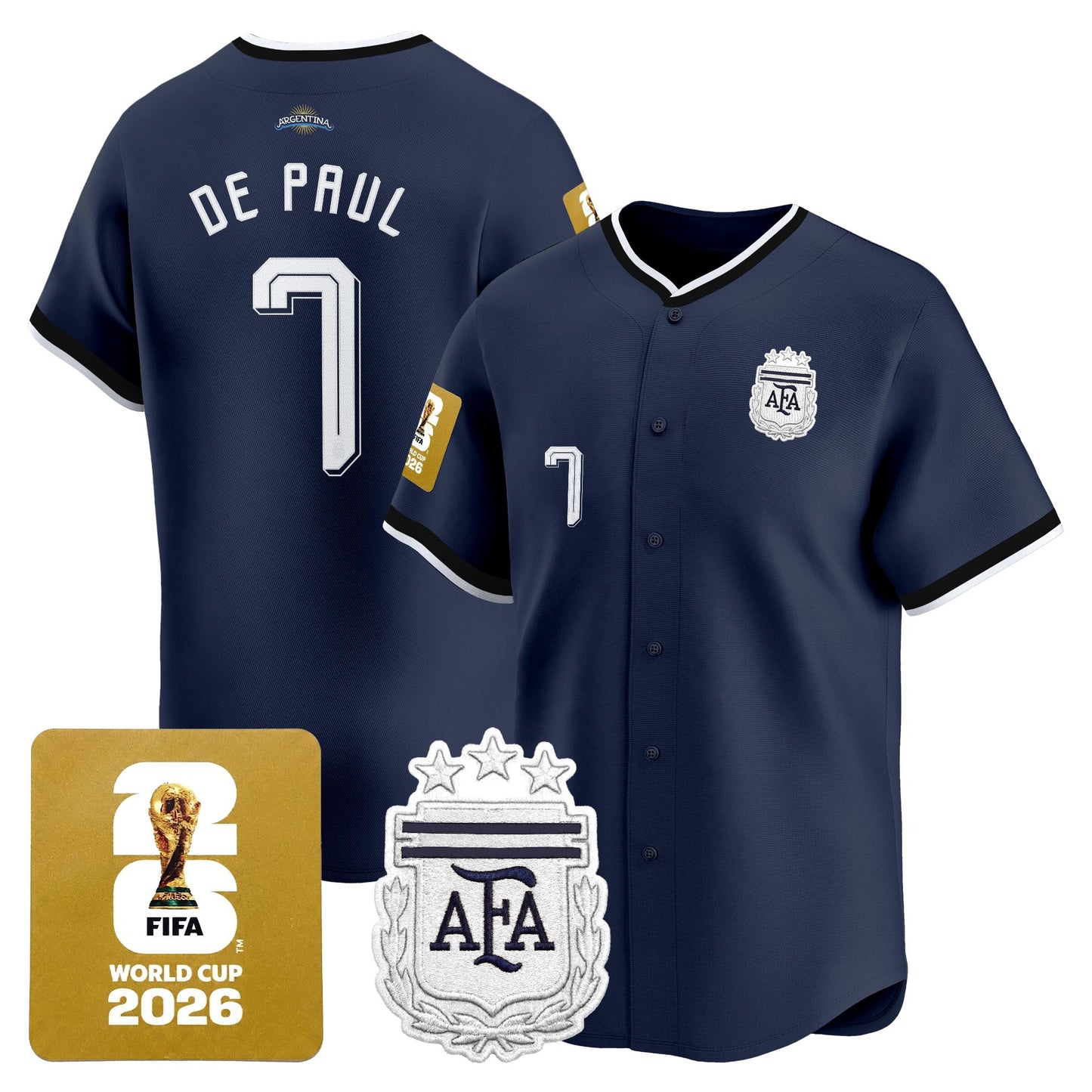  Argentina 2026 Vapor Baseball Jersey - All Stitched