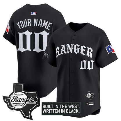 Texas Rangers 'Old English Edition' Vapor Premier Limited Custom Jersey - All Stitched