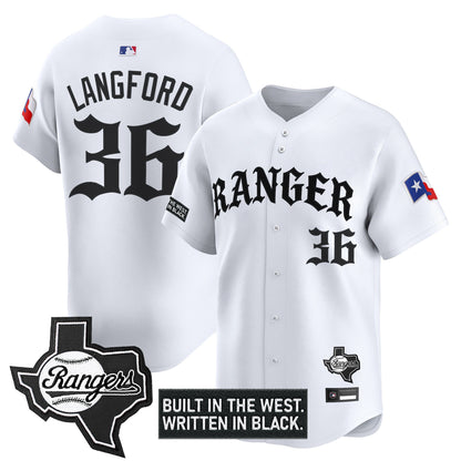  Texas Rangers 'Old English Edition' Vapor Premier Limited Jersey - All Stitched
