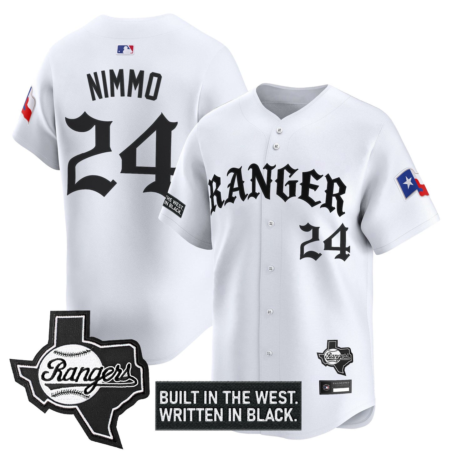  Texas Rangers 'Old English Edition' Vapor Premier Limited Jersey - All Stitched