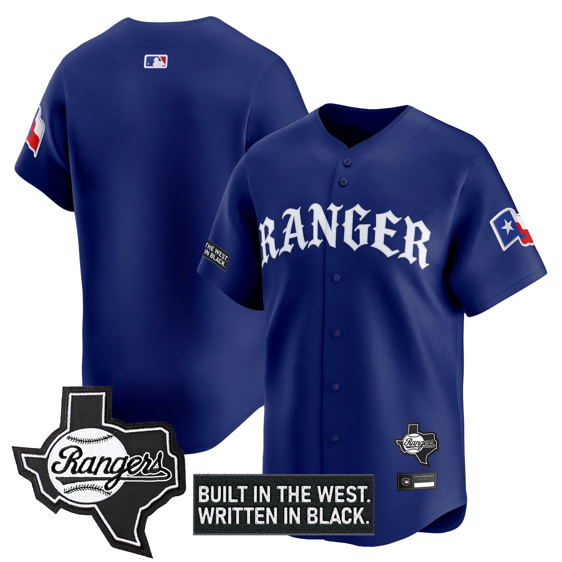  Texas Rangers 'Old English Edition' Vapor Premier Limited Jersey - All Stitched