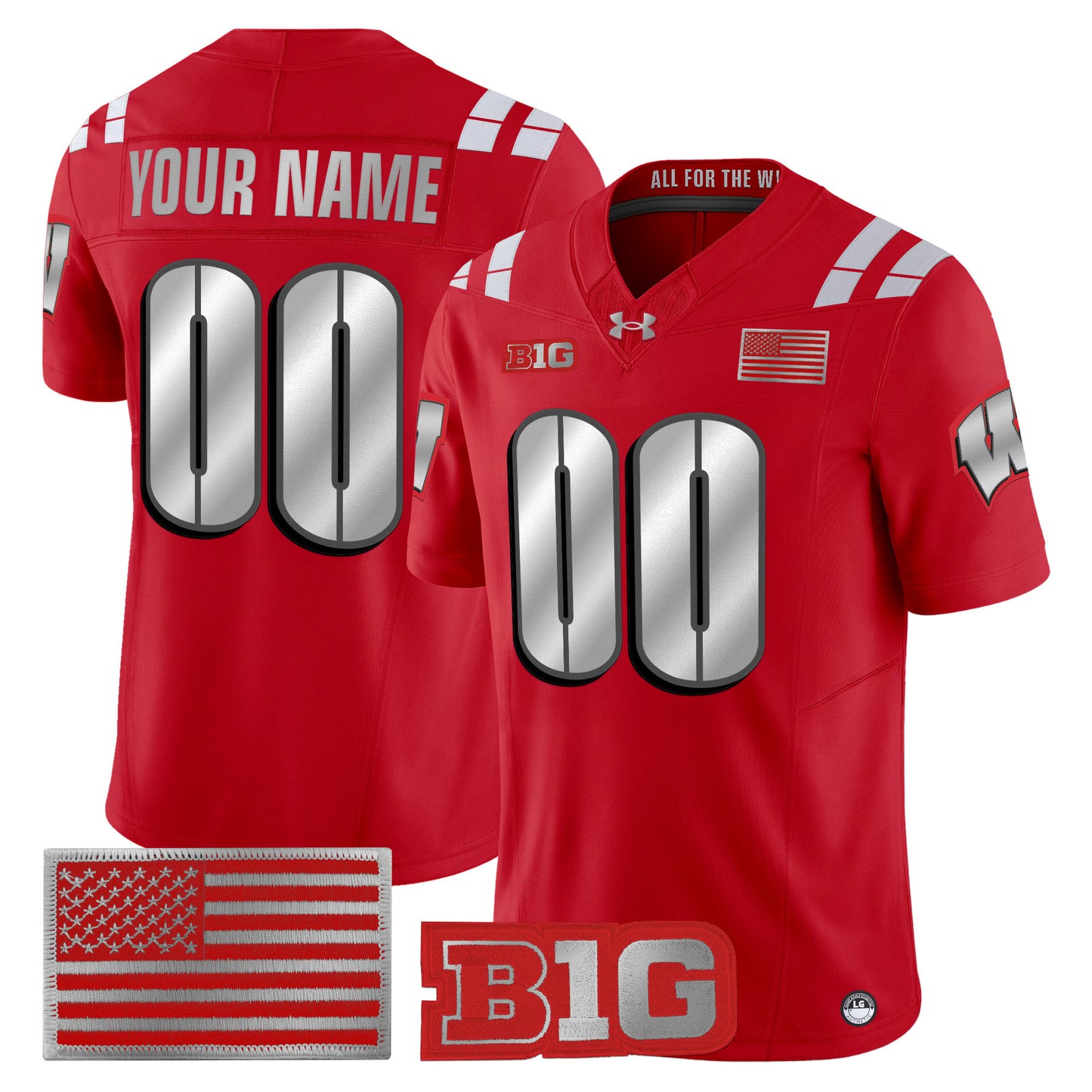 Wisconsin Badgers 2026 Lambeau Vapor Limited Custom Jersey - All Stitched