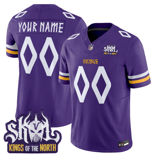 Minnesota Vikings Norse Heritage Edition Kings Of The North Patch Vapor Limited Custom Jersey - All Stitched