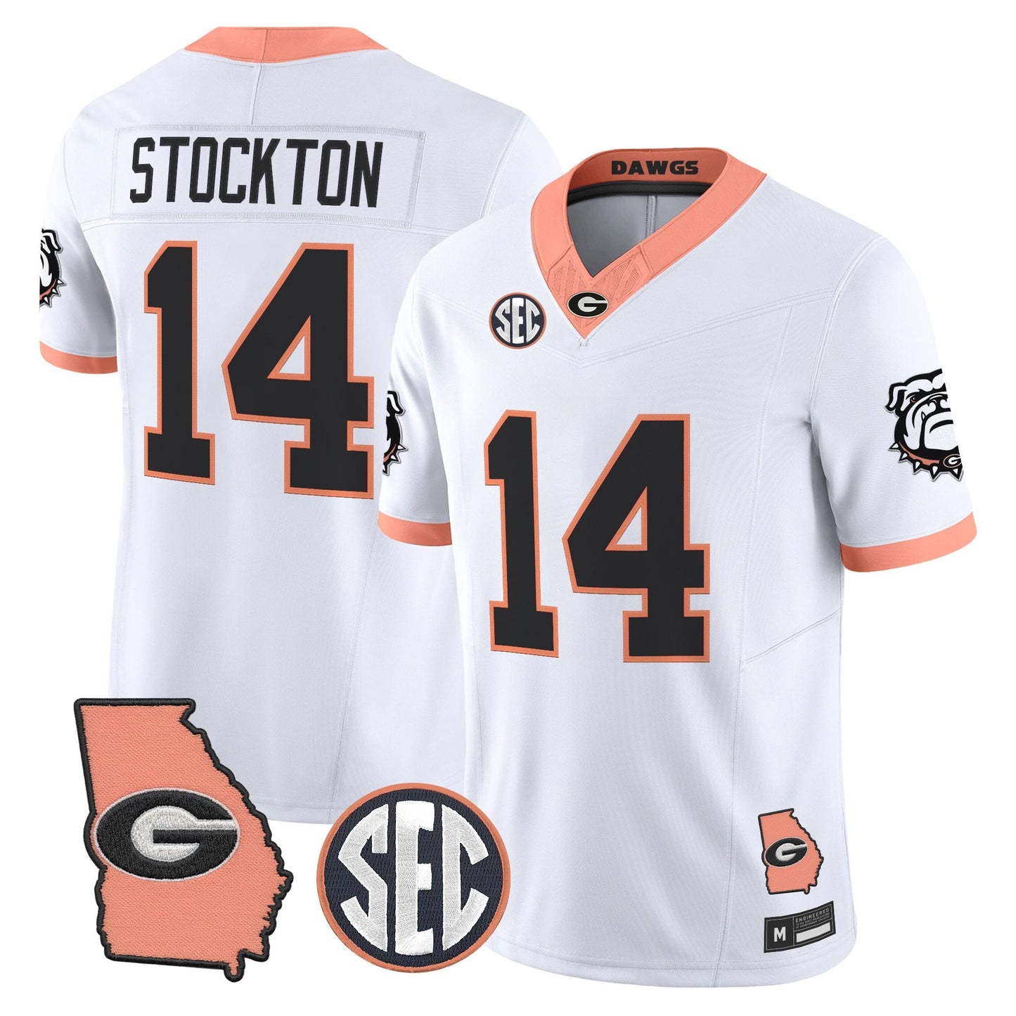 Men's Georgia Bulldogs The Big Peach Vapor Limited Jersey - Stitched