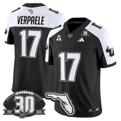 Men's South Florida Bulls 30th Anniversary Patch Vapor Limited Jersey - All Stitched